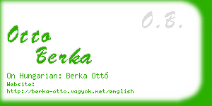 otto berka business card