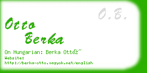 otto berka business card